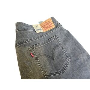 Levi's Boyfriend Jeans Women 26W Plus Size Grey Mid Rise Cuffed Denim
